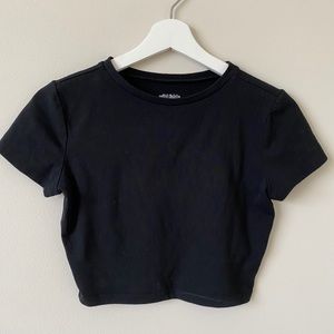 Basic black crop top